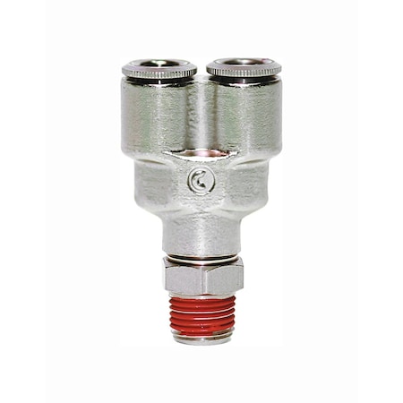 Camozzi Male "Y" Swivel With Coated Threads, 1/4" OD X 1/8" NPT C6450 04-02